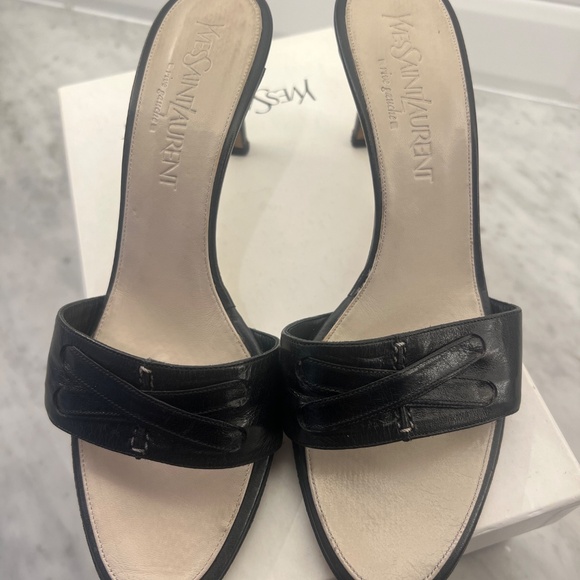 YSL Savannah Sandals, Black, 37.5 - Picture 2 of 7